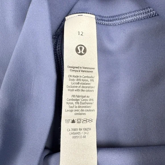 NEW Lululemon Nulu Slim-Fit High-Rise Skirt Oasis Blue Size 12 Office Errands - Picture 7 of 9